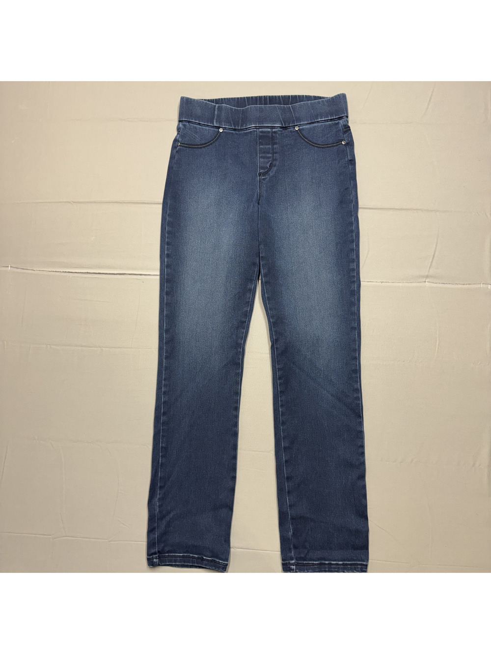 NYDJ Womens Pull On Straight Leg Cotton Blend Jeggings Size 4 Blue Slimming